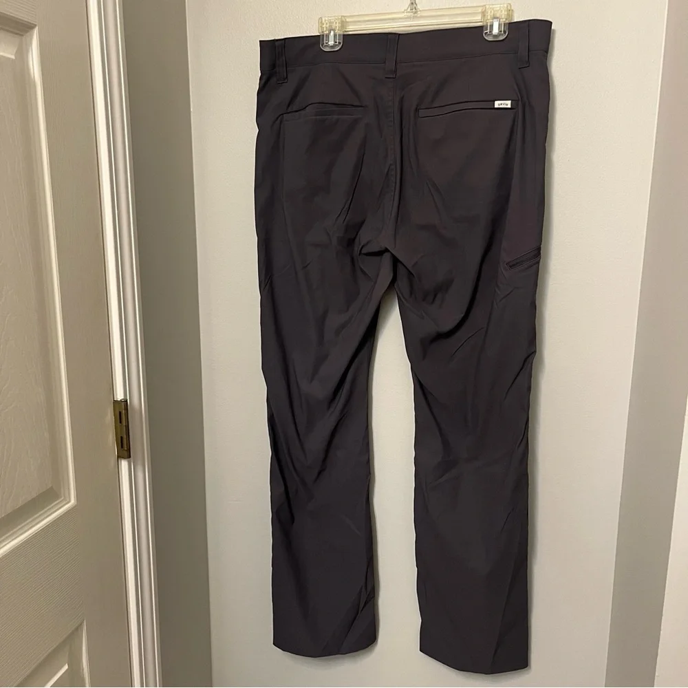 Orvis Pants Mens 36X32 Gray Cargo Utility‎ Nylon Hiking Fishing Outdoor EUC